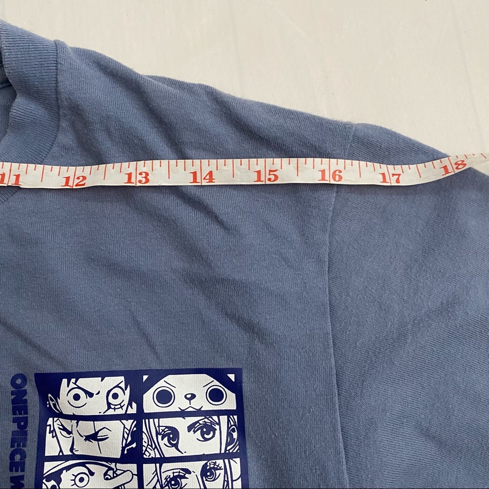 SOLD One Piece x Uniqlo - Wano arc - baby blue T Shirt “Wanokuni” - Picture 5 of 7